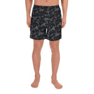 Camouflage grey, fitness, workout, All-Over Print Unisex Athletic Long Shorts